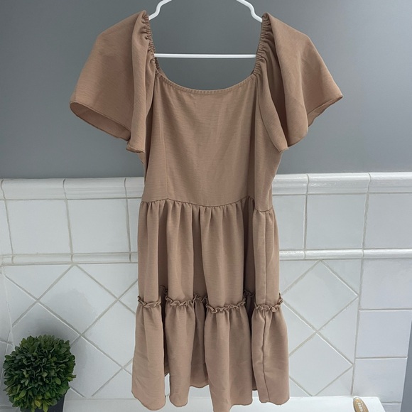 Babydoll Dress - Tan - Picture 3 of 3